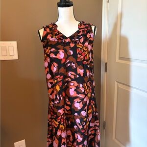 Monarch Dress CAbi Sleeveless Midi Dress - Black and Pink Floral